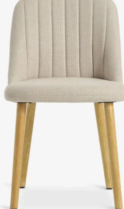 ADSLEVChaise ADSLEV sans accoudoir beige/coloris chêne naturel