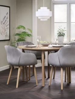 ADSLEVChaise ADSLEV velours gris/naturel