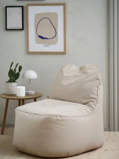 BANDHOLMPouf poire BANDHOLM 75x100x90 tissu beige