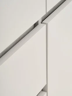BILLUNDArmoire BILLUND 119x193 4 portes 2 tir. colo travertin/beige