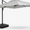 BUBERGParasol déporté BUBERG l300xL300 gris clair