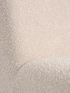 BULLERUPFauteuil lounge BULLERUP tissu teddy blanc cassé