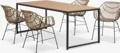 DAGSVAD + ILDERHUSEDAGSVAD L190 table + 4 ILDERHUSE chaises naturel