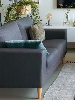 EGENSECanapé EGENSE 2 places tissu gris foncé