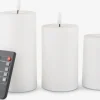 EIDEBougie pilier LED EIDE 3pcs/pqt a/télécommande
