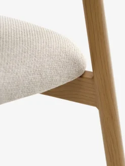 EJSINGChaise EJSING tissu beige/coloris chêne naturel