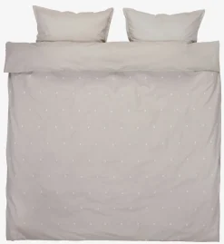 ELLIEGoldParure de lit ELLIE 240x220 gris clair avec broderies