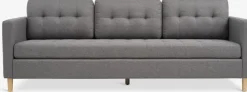 FALSLEVCanapé FALSLEV 3 places tissu gris