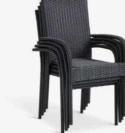 FAUSING + GUDHJEMFAUSING L220 table + 4 GUDHJEM chaises noir