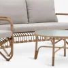 FJANDEnsemble lounge FJAND 4 personnes bambou naturel