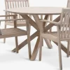 FUGLSAND + RADSTEDFUGLSAND Ø120 + 4 RADSTED chaises acacia massif