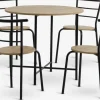 GADSTRUPGADSTRUP Ø85 table + 4 GADSTRUP chaises noir/coloris chêne