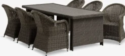 GAMMELBYGAMMELBY L225 table + 4 GAMMELBY chaises gris