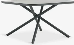 GOTHENBURG + HAGLEBUGOTHENBURG L120 table gris + 4 HAGLEBU chaises noir