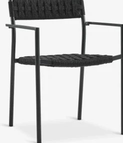 GOTHENBURG + TRILLEVALLENGOTHENBURG L120 table gris + 4 TRILLEVALLEN chaises noir