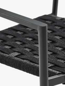 GOTHENBURG + TRILLEVALLENGOTHENBURG L120 table gris + 4 TRILLEVALLEN chaises noir