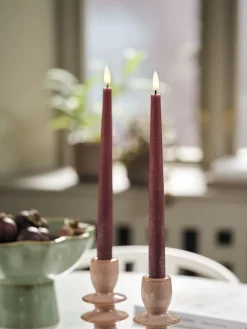 GUDMUNDBougie LED GUDMUND H29cm aubergine 2pcs/pqt