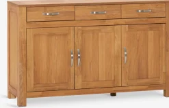 HAGEBuffet HAGE 3 portes 3 tiroirs chêne naturel