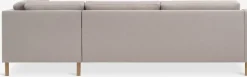 HELLERUPCanapé d'angle HELLERUP extrémité droit tissu beige/chêne