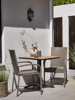 HOBRO + GUDHJEMTHY L60 table + 2 GUDHJEM chaises naturel