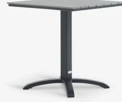 HOBRO + ILDERHUSEHOBRO L70 table gris + 2 ILDERHUSE chaises noir