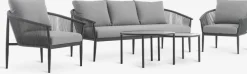 HOLMESTRANDEnsemble lounge HOLMESTRAND 5 personnes gris