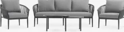 HOLMESTRANDEnsemble lounge HOLMESTRAND 5 personnes gris