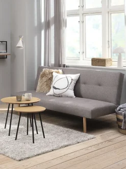 HOLSTEDCanapé convertible HOLSTED tissu gris/naturel