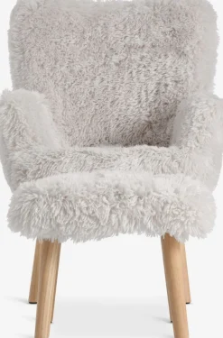 HVILSTEDFauteuil a/repose-pieds HVILSTED tissu teddy blanc ca./nat.