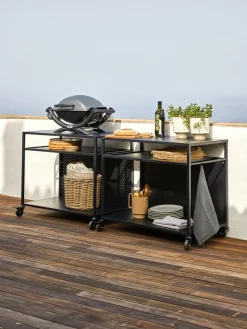INDSLEVDesserte barbecue INDSLEV l50xL90 noir