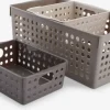 JONSTORPCaisse de rangement JONSTORP 3 pcs plastique sable