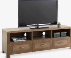 JUNGENMeuble TV JUNGEN 3 tiroirs coloris chêne foncé