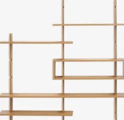 KARLEBYUnité murale KARLEBY 6 tablettes ajustables coloris chêne