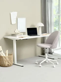 KOKKEDALChaise de bureau KOKKEDAL tissu gris/blanc