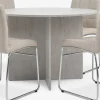 KRONDAL + HAMMELKRONDAL Ø110 table colo. travertin + 4 HAMMEL chaises beige