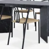 KRONDAL + JYDERUPKRONDAL L180 table marbre + 4 JYDERUP chaises noir/naturel