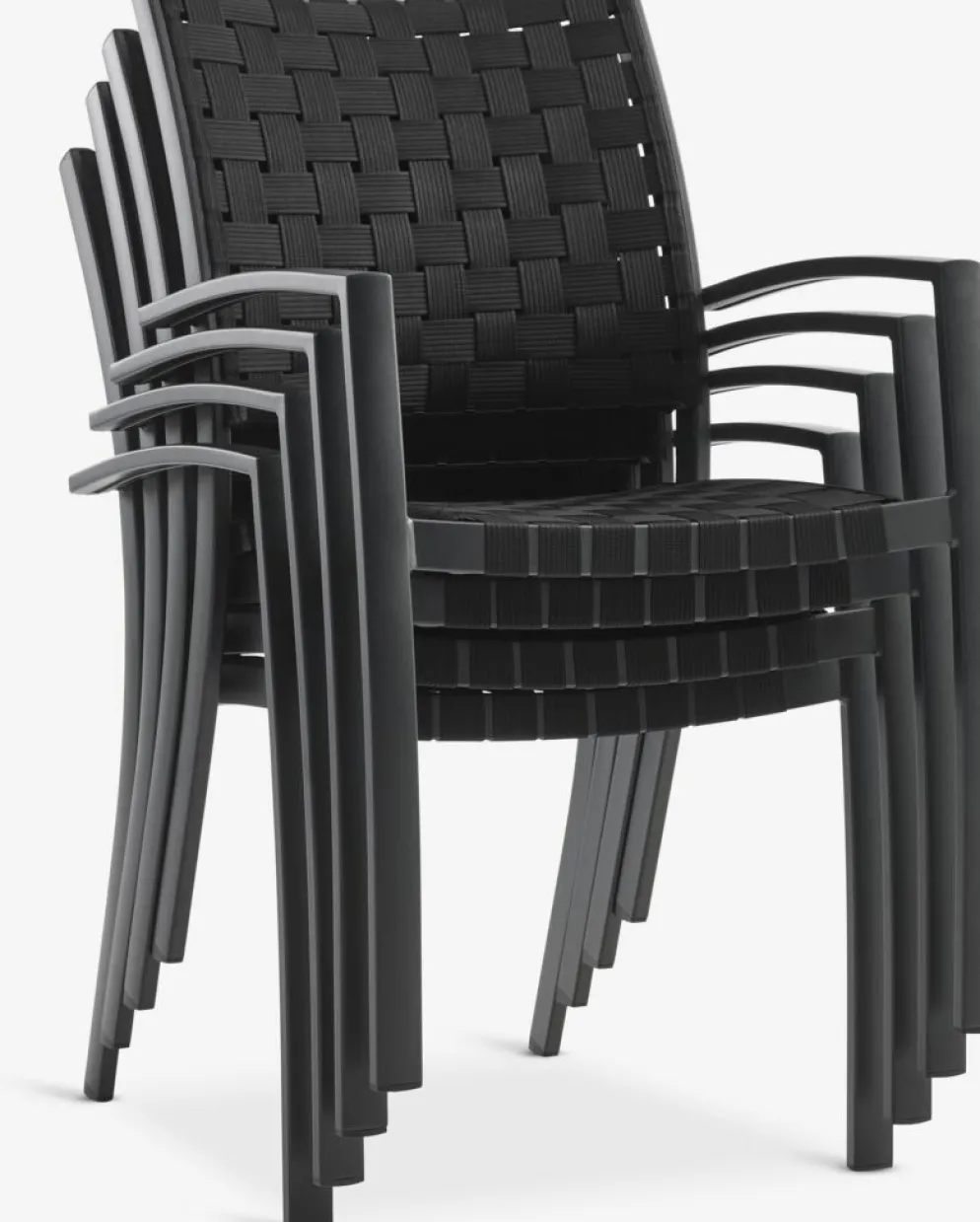 KUMLA + GLOMFJORDKUMLA L200 table gris + 4 GLOMFJORD chaises noir