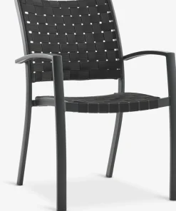 KUMLA + GLOMFJORDKUMLA L200 table gris + 4 GLOMFJORD chaises noir