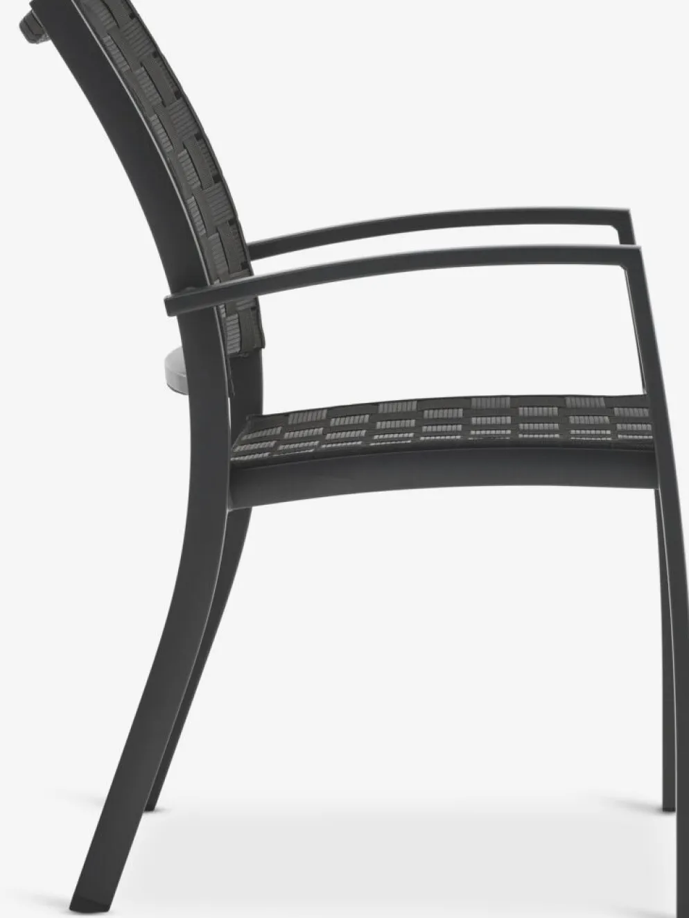 KUMLA + GLOMFJORDKUMLA L200 table gris + 4 GLOMFJORD chaises noir