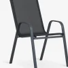 LEKNESChaise empilable LEKNES noir
