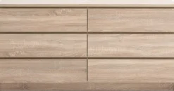 LIMFJORDENCommode 3+3 tiroirs LIMFJORDEN coloris chêne clair