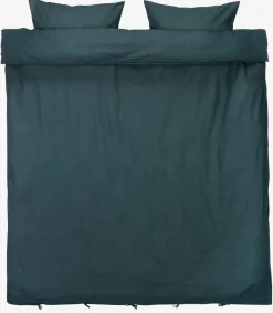 LINDAGoldParure de lit LINDA coton/lin 240x220 pétrole