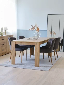 LINTRUPTable LINTRUP 90x190/280 coloris chêne naturel