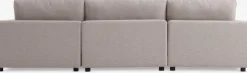 LYBYCanapé modulable LYBY 3 personnes méridienne tissu sable