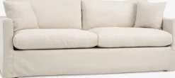 LYNGAACanapé LYNGAA 3 places housse amovible tissu beige
