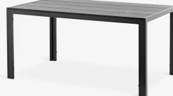 MADERUP + KRISTIANSTADMADERUP L150 table noir + 4 KRISTIANSTAD chaises vert