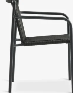 MADERUP + KRISTIANSTADMADERUP L90 table noir + 4 KRISTIANSTAD chaises vert
