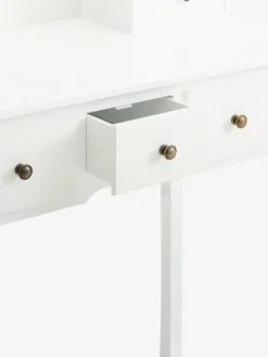 MALLINGCoiffeuse MALLING a/miroir 5 tiroirs blanc