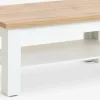 MARKSKELTable basse MARKSKEL 60x110 blanc/coloris chêne naturel