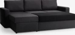 MARSLEVCanapé convertible avec méridienne MARSLEV tissu gris foncé